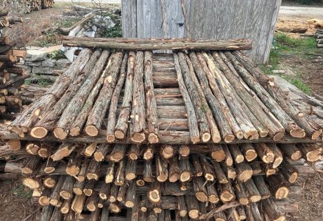 Staves average 2" in diameter, ranging from 1.5-3"