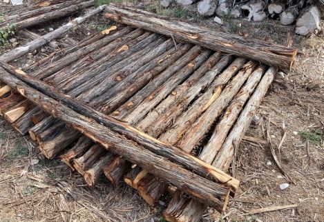 Hand picked 7' posts measuring <10.5" minimum circumference